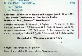 Krzysztof Sadowski: Krzysztof Sadowski And His Hammond Organ