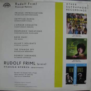 Rudolf Friml: Rudolf Friml Plays His Favourite Melodies