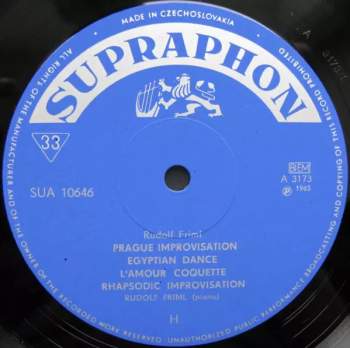 Rudolf Friml: Rudolf Friml Plays His Favourite Melodies