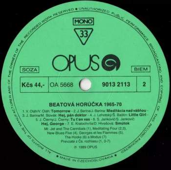 Various: Beatová Horúčka 1965-70