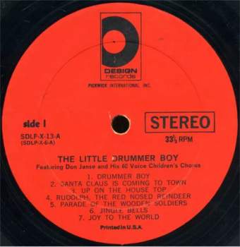 Don Janse And His 60 Voice Children's Chorus: The Little Drummer Boy