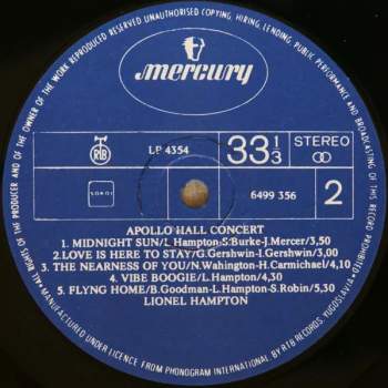 Lionel Hampton And His Orchestra: Flying Home - Apollo Hall Concert