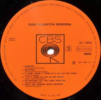Duke Ellington And His Orchestra: Memorial