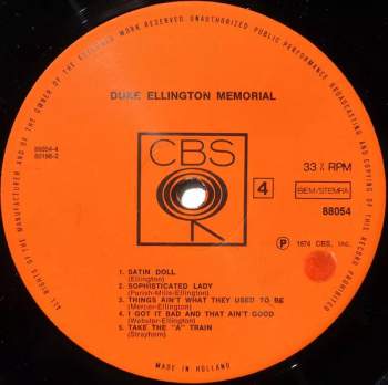 Duke Ellington And His Orchestra: Memorial