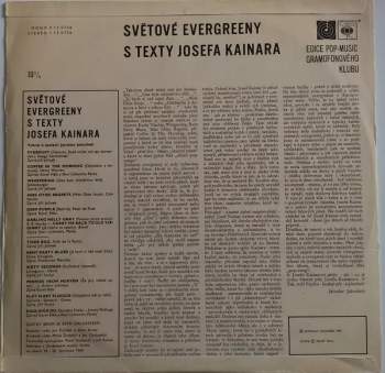 Josef Kainar: Světové Evergreeny S Texty Josefa Kainara