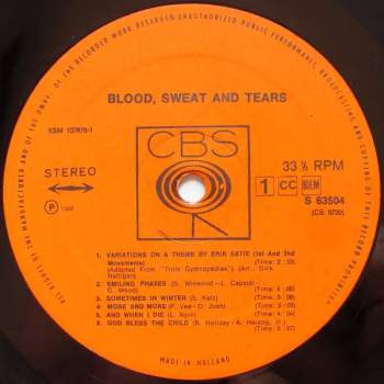 Sweat And Tears Blood: Blood, Sweat And Tears