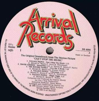 Village People: Can't Stop The Music - The Original Soundtrack Album