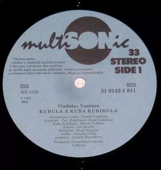 Vladislav Vančura: Kubula a Kuba Kubikula