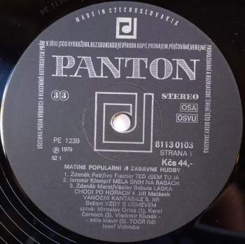 Czechoslovak Radio Dance Orchestra: Matiné Populární A Jazzové Hudby