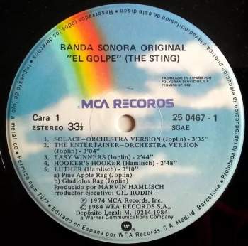 Marvin Hamlisch: Banda Sonora Original De La Pelicula El Golpe