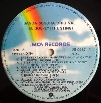 Marvin Hamlisch: Banda Sonora Original De La Pelicula El Golpe