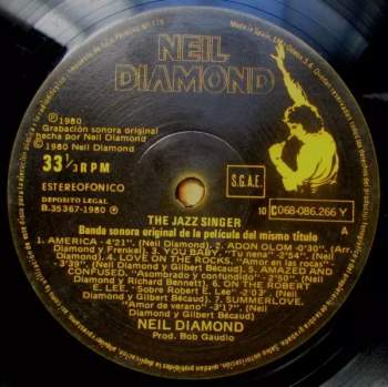 Neil Diamond: The Jazz Singer (Canciones De La Banda Sonora Original De La Película)