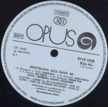 Various: Bratislava Jazz Days 1983