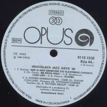 Various: Bratislava Jazz Days 1983
