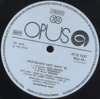 Various: Bratislava Jazz Days 1983