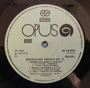 Various: Bratislavské Džezové Dni 1976