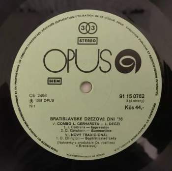 Various: Bratislavské Džezové Dni 1976