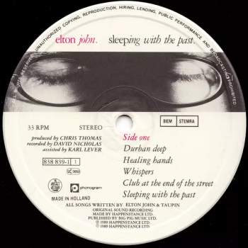 Elton John: Sleeping With The Past