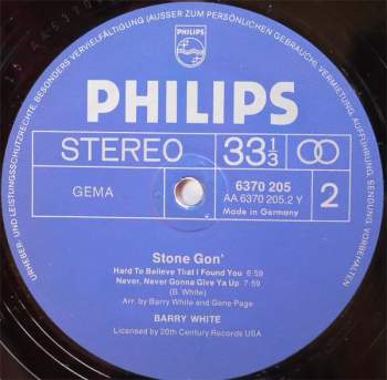 Barry White: Stone Gon'