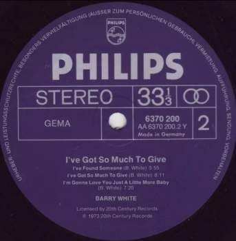 Barry White: I've Got So Much To Give