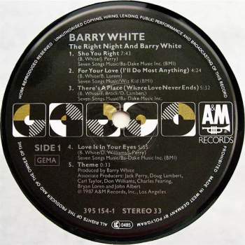 Barry White: The Right Night & Barry White