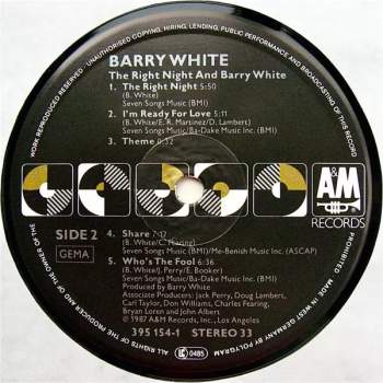 Barry White: The Right Night & Barry White