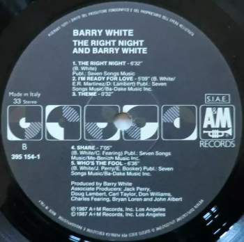 Barry White: The Right Night & Barry White