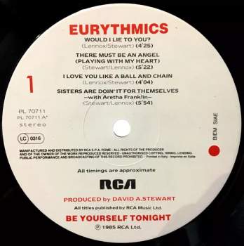 Eurythmics: Be Yourself Tonight