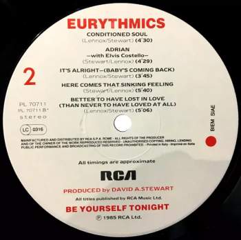 Eurythmics: Be Yourself Tonight