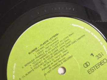Blondie: Plastic Letters