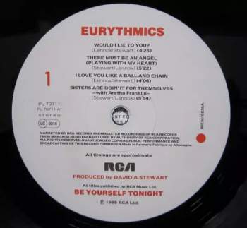 Eurythmics: Be Yourself Tonight