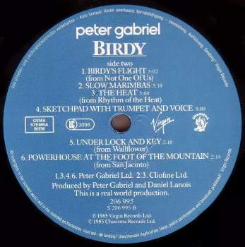 Peter Gabriel: Birdy (Music From The Film By Peter Gabriel)
