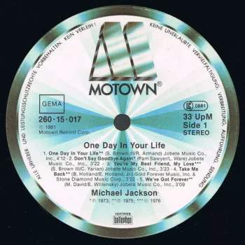 Michael Jackson: One Day In Your Life
