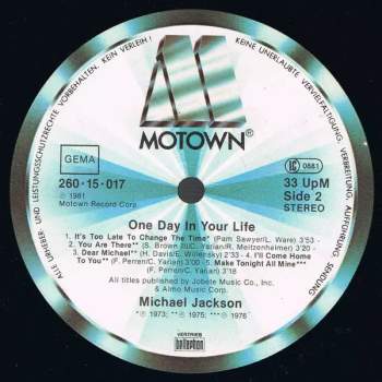 Michael Jackson: One Day In Your Life