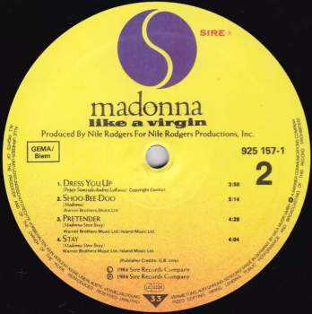 Madonna: Like A Virgin