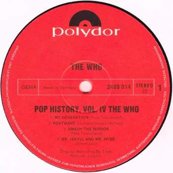 The Who: Pop History Vol 4