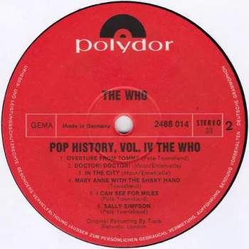 The Who: Pop History Vol 4