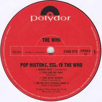 The Who: Pop History Vol 4