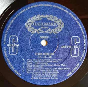 Elton John: Best Live Rarities Of Elton John