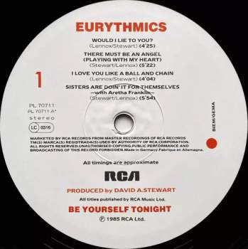 Eurythmics: Be Yourself Tonight