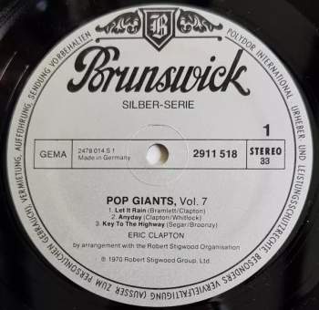 Eric Clapton: Pop Giants, Vol. 7