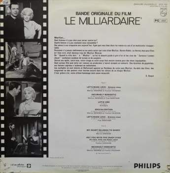 Marilyn Monroe: Bande Originale Du Film "Le Milliardaire"