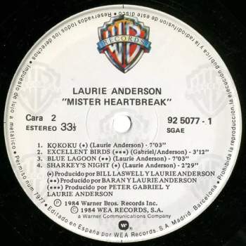 Laurie Anderson: Mister Heartbreak