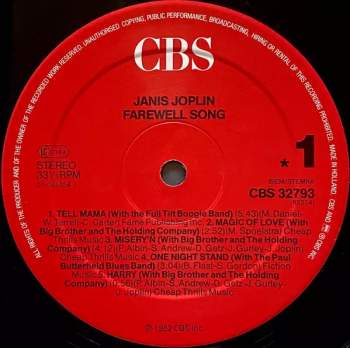 Janis Joplin: Farewell Song
