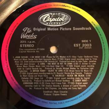 Various: 9 1/2 Weeks - Original Motion Picture Soundtrack