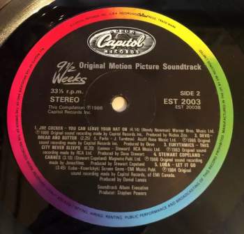 Various: 9 1/2 Weeks - Original Motion Picture Soundtrack