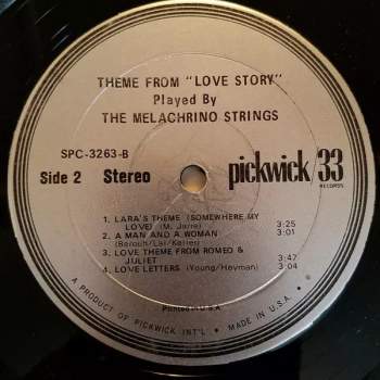 The Melachrino Strings: Theme From "Love Story" Played By The Melachrino Strings