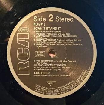 Lou Reed: I Can't Stand It