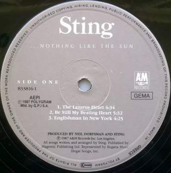Sting: ...Nothing Like The Sun