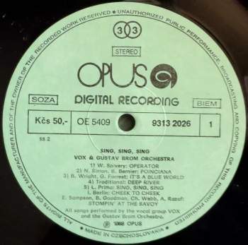 Gustav Brom Orchestra: Sing Sing Sing